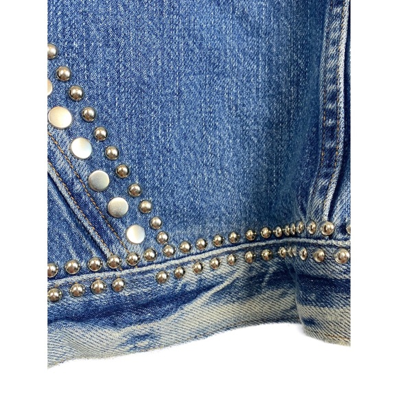 Frame Denim Le Studded Oversized Jean Jacket - Size S - Picture 14 of 14